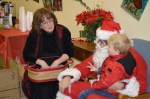 Mayor Karen Yates and Santa find out what the children want for Christmas