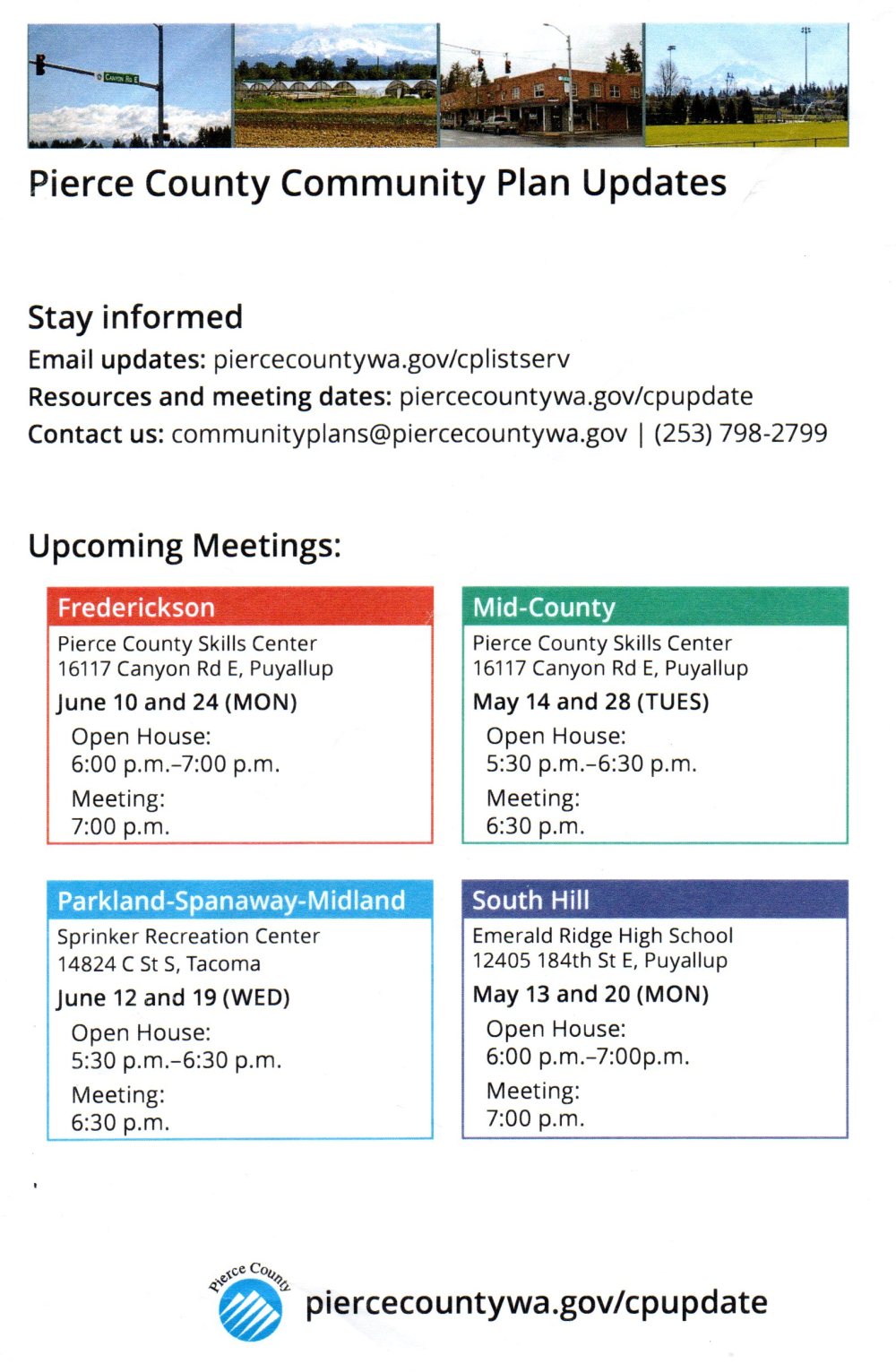 CommunityPlan Update Meetings